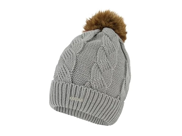 Spyder Women (OS) Cable Knit Pom Pom Beanie Cuff