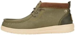 Hey Dude Mens Shoes, Wally Mid Grip R Workwear, Dusty Olive, 44