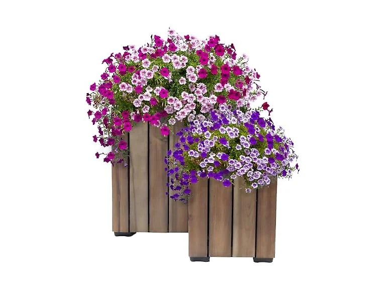 Sunnydaze Indoor/Outdoor Wooden Planter Boxes, 2PK