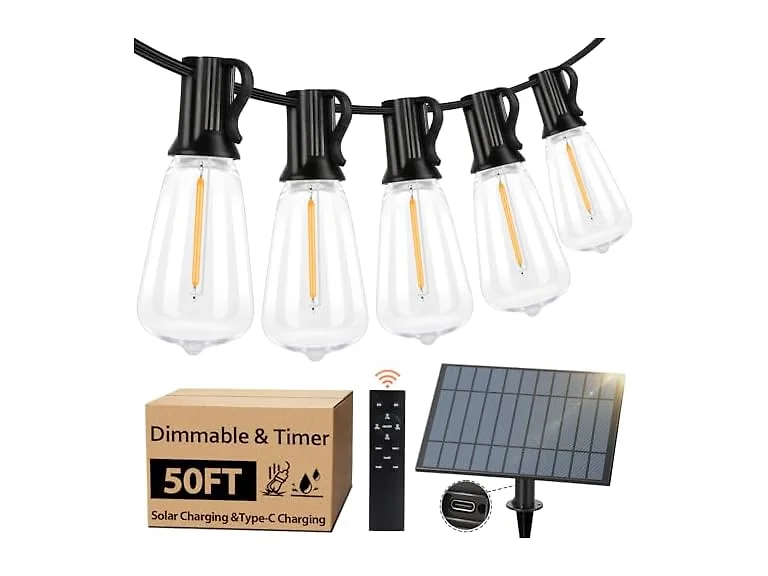 Bosceos 50FT Solar String Lights