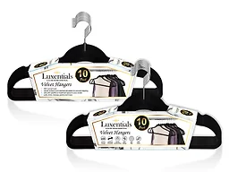 Technical Pro TPROH-HANG10.7 BLK 10-Pack Non-Slip Velvet Ha