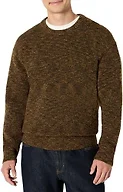 Amazon Essentials Men's Relaxed-Fit Multi-Color Heavyweight Crewneck Pullover Sweater, Dark Brown Marl, XX-Large