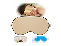 Silk Sleep Mask Light Blocking, 3-In-1