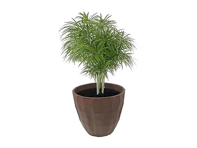 Sunnydaze Decor Pebbled Planter 15.75" Dark Brown