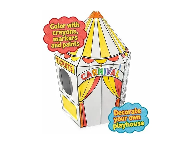 Easy Playhouse Cardboard Carnival Tent
