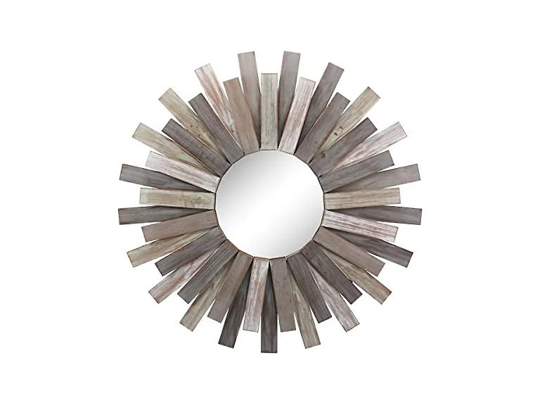 Stonebriar 32" Wood Sunburst Mirror