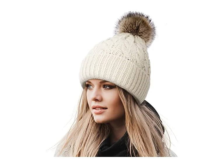 Livingston Women (OS) Hats Winter Soft Knitted Pom