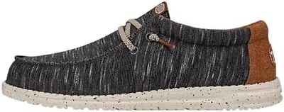 Hey Dude Mens Shoes, Wally Jersey, Charcoal, 42