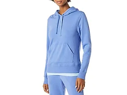 Amazon Essentials Women's Regular-Fit Midweight Fleece Pullover Hoodie with Kangaroo Pocket (Available in Plus Size), Blue, Large