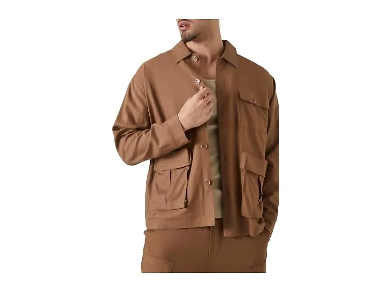 Forever 21 Men's Long-Sleeve Cargo Shacket