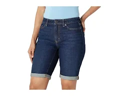 Amazon Essentials Women's Slim Fit Denim Bermuda Shorts with Pockets, Dark Wash, 6