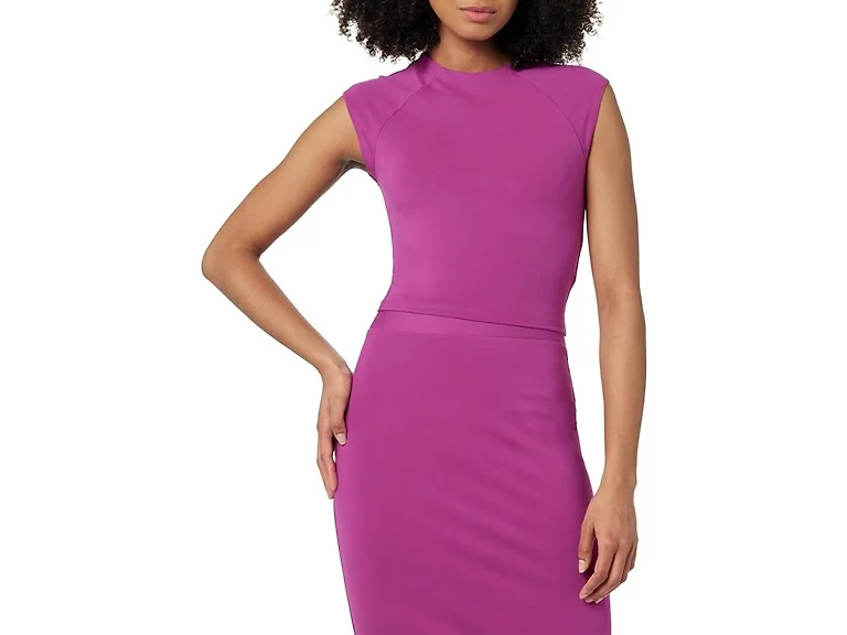The Drop Women (3X) Eloisa Cap Crop Size Top