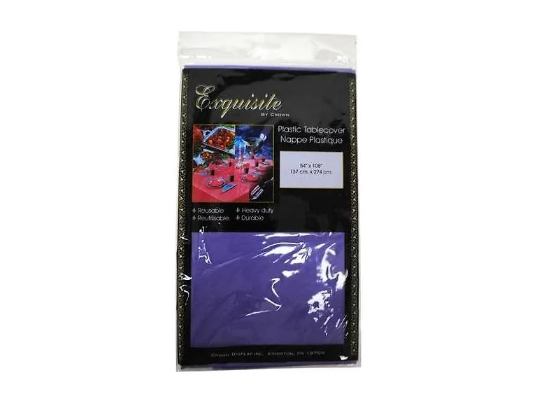 Purple Rectangular Disposable Plastic