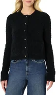 Amazon Essentials Women's Regular-Fit Trendy Wool Blend Boucle Button-Down Jacket, Black, XX-Large