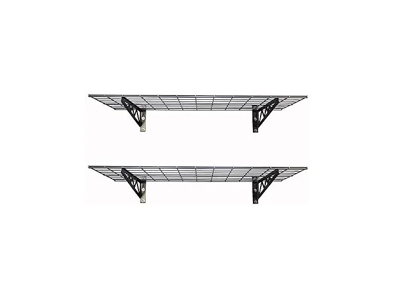 SafeRacks Steel Garage Wall Shelves 2-Pk 24"x48" Open Box