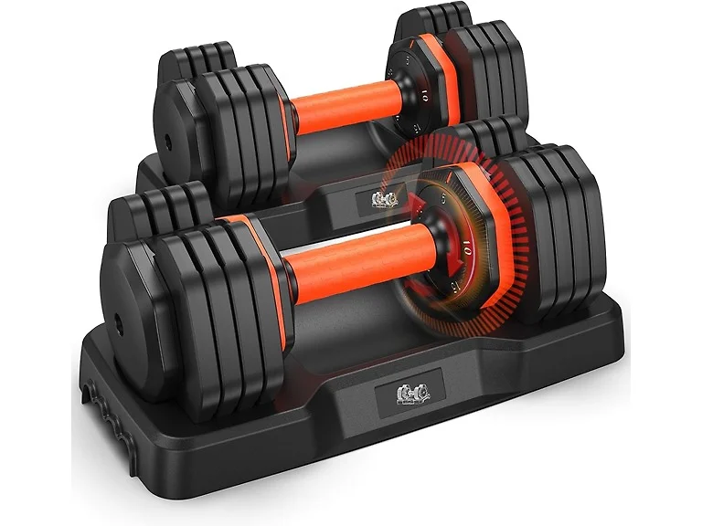 UKEEP 5LB-25LB Adjustable Dumbbells Pair (Open Box)
