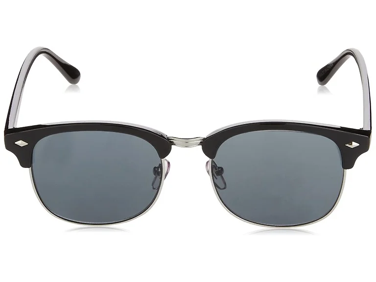 Amazon Essentials Unisex Adults' Half Frame Sunglasses, Black, 53