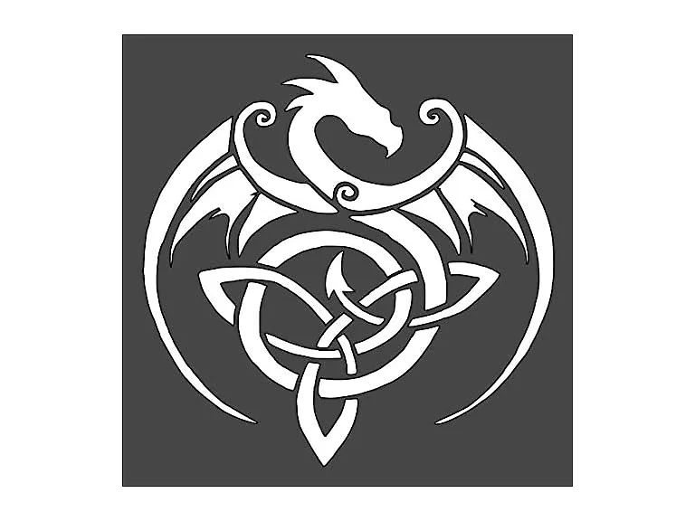 Celtic Dragon Logo Stencil Reusable Sturdy