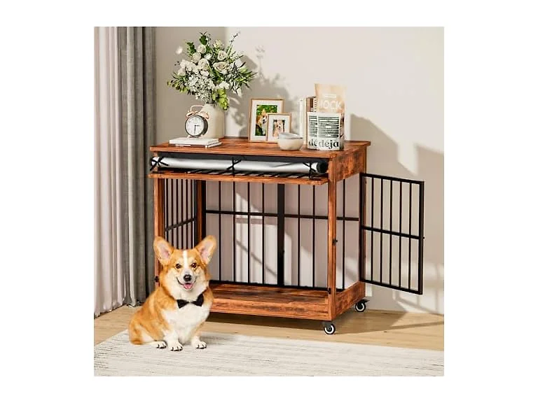 Dog Crate Furniture, Double Door Wooden