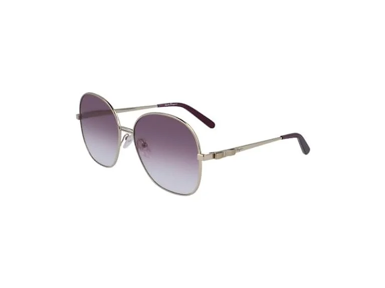 Ferragamo Unisex SF242S Sunglasses Light Gold
