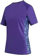 Kanu Surf Womens, Breeze UPF 50+ Short Sleeved Active Rashguard & Workout Top, Bloom Purple, Small