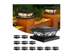 Brightever B0FRN53114 Solar Post Cap Lights 12p Blac