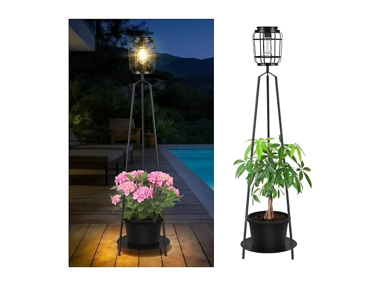 TOWPONICS Outdoor Floor Lamp with Planter