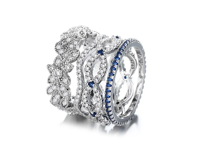 Sapphire Stackable Ring Set