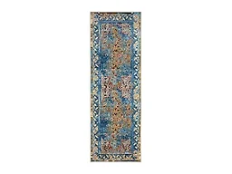 Superior Indoor Non-Slip Runner Rug, Modern Overdyed Machine Washable Rugs, Home Floor Decor For Entryway, Office, Bedroom, Living/Dining, Kitchen, Angeles Collection, Green-Beige, 2' 7" x 8'