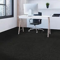 Mohawk Home Peel and Stick Carpet Tiles 18x18 Inch Indoor Outdoor Polyester, Stain Resistant, Easy DIY Install (10 Tiles, 22.5 Sq Ft,Black Rib)
