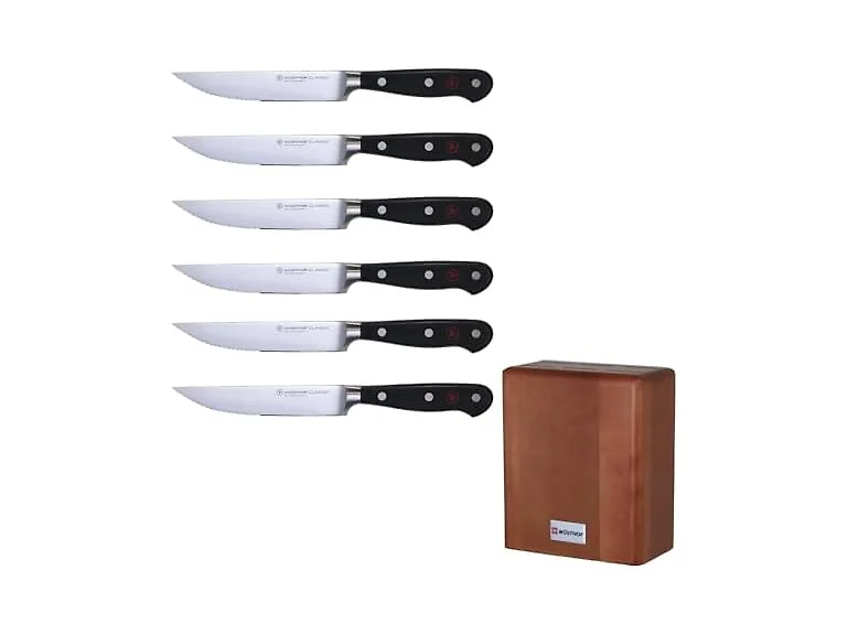 Wüsthof Classic 6-Piece Steakhouse Knife Set,Black