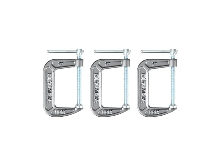 Olympia Tools Cast Iron C-Clamps 3" 3-Pack