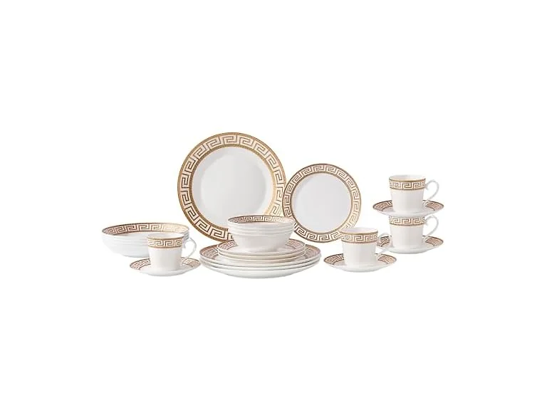 Lorren Home Trends 24 Piece Bone China Dinnerware Set