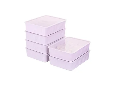 Cetomo Plastic Underwear Sock Drawer Organizer with Lid