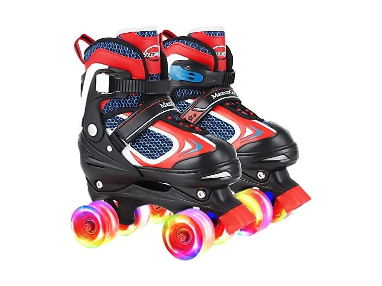 Nattork Red Adjustable Kids Roller Skates Large