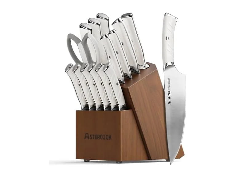 Astercook 15-Pc Knife Set with Block