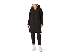 Amazon Essentials Women's Puffer Jacket, Heavyweight Diamond Quilted Knee Length Winter Coat, Black, X-Small