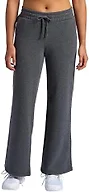 HEAD Women’s Wide Leg Pant, Relaxed Fit, 30” Inseam, Soft Heavyweight Material Charcoal Heather, X-Large