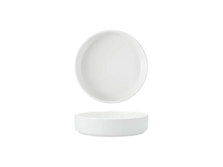 Fortessa Sound Stoneware, 8.5" Straight Sided Bowl (Set of 4), White