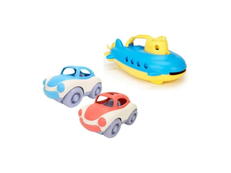 2-Pack Soft Top Car and Submarine Bundle