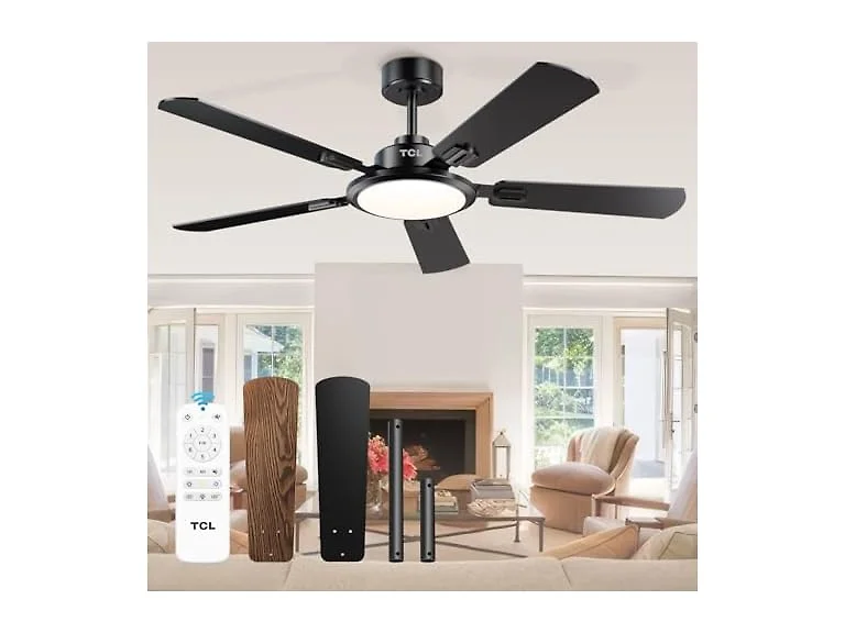 52" Ceiling Fan w/ Light & Remote- Choose Color
