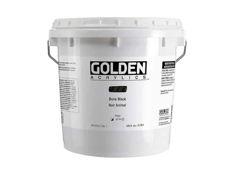GOLDEN Heavy Body Acrylics, Bone Black, 128