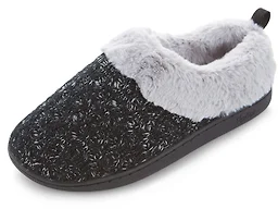 Floopi FLOOPI-329-BLK-S S Womens Ivy Patterned Clog Sl