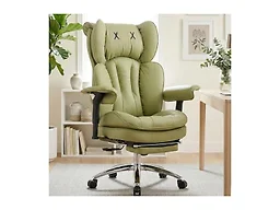 Efomao Big & Tall Desk Chair, Wide Executive Office Chair with Footrest Green