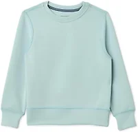 Amazon Essentials Boys' Active Sweat Relaxed-Fit Crewneck Pullover Sweatshirt, Light Blue, Medium