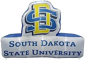 FANMATS NCAA South Dakota State Jackrabbits Inflatable Mascot - Self Inflating Inflatable Display, Built-In Blower & Tethers, Official Team Logo – Show Your Spirit All Year Round