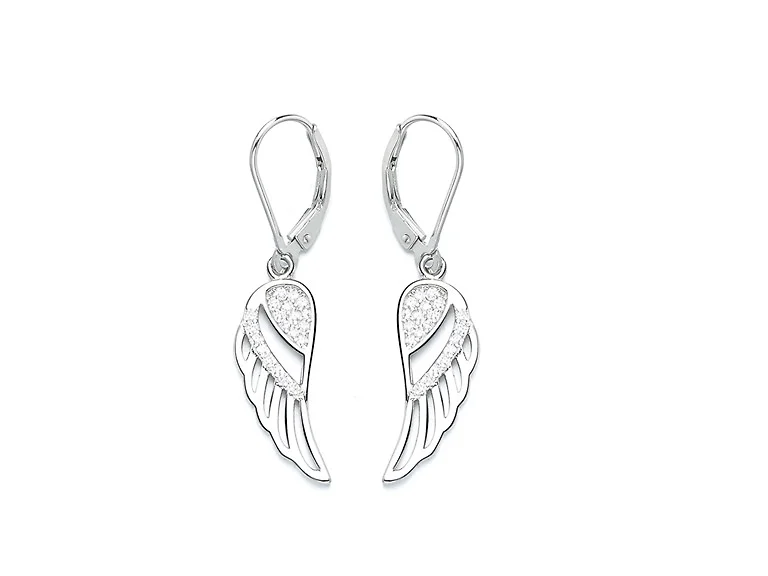 Angel Wing Crystal Earrings