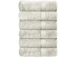 J&V TEXTILES 6PK TWL IVORY 27 X 52 IN 6-Pack Plush Bath T