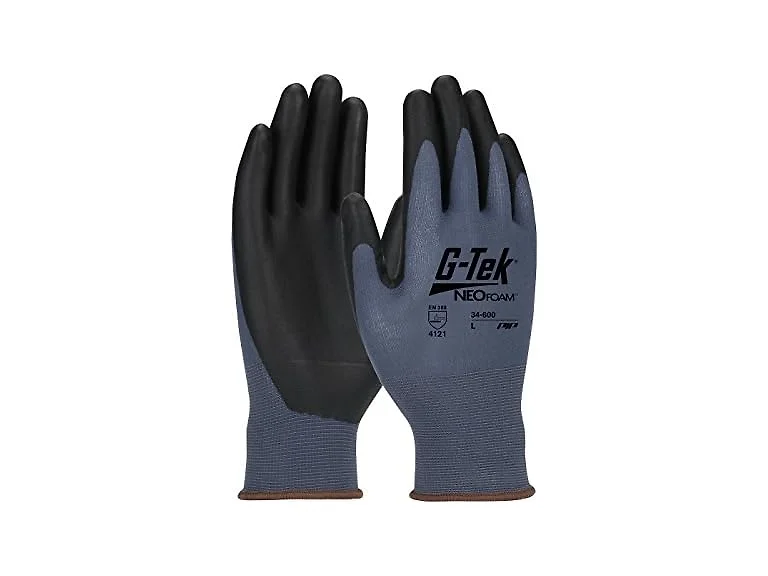 G-Tek Seamless Knit Nylon Gloves, NeoFoam Coated, 12 Pairs