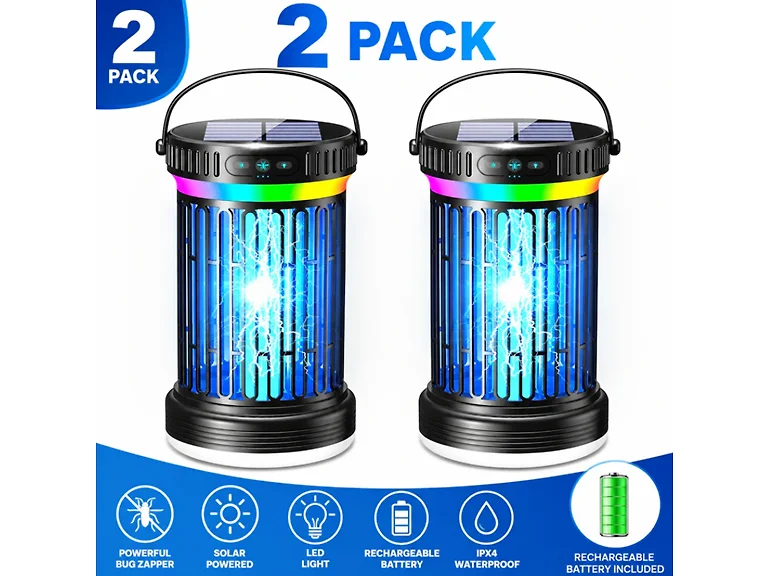 Solar Bug Zapper, 2 Pack